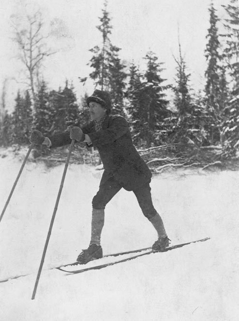 Rickard på skidor